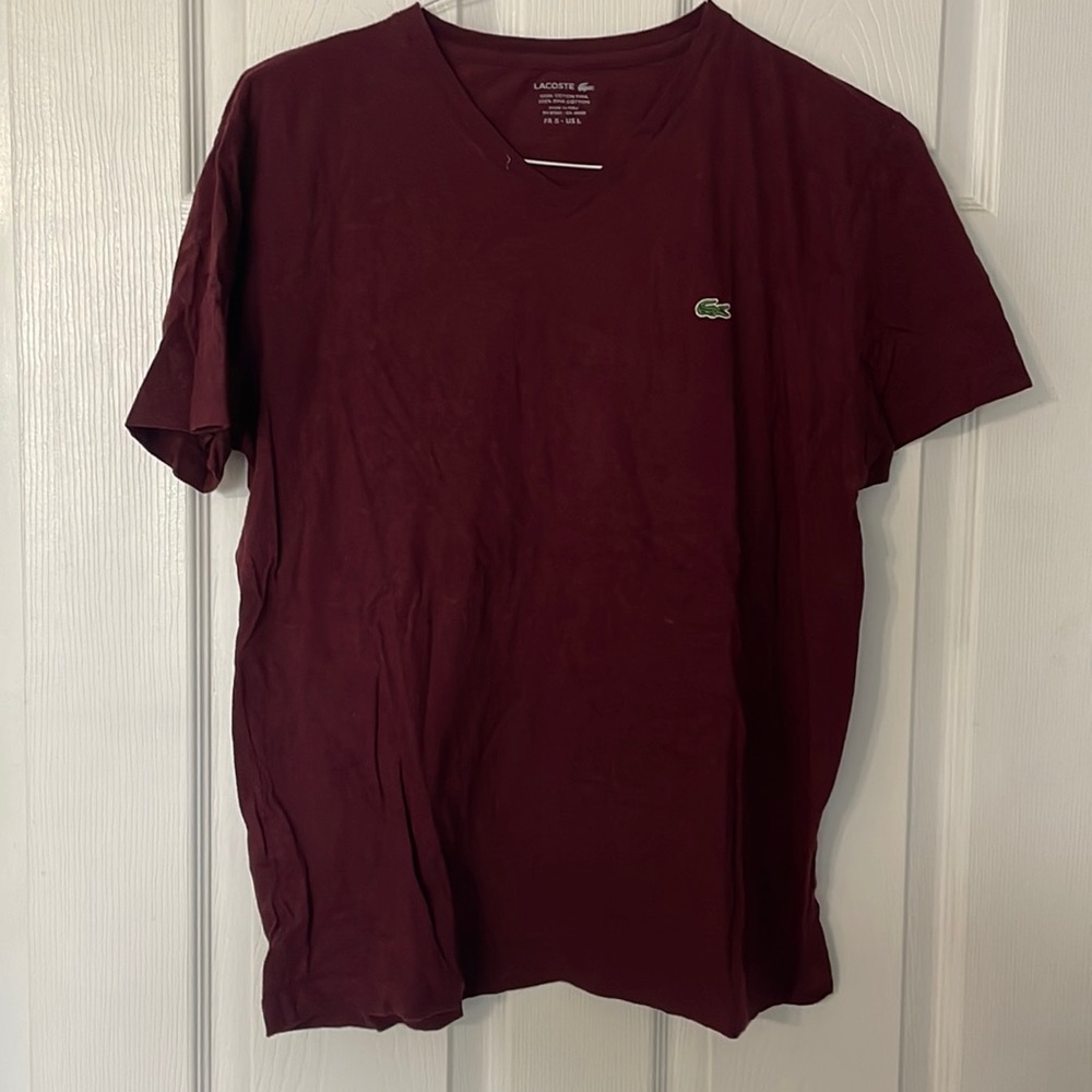 Men’s Maroon Lacoste T-Shirt
